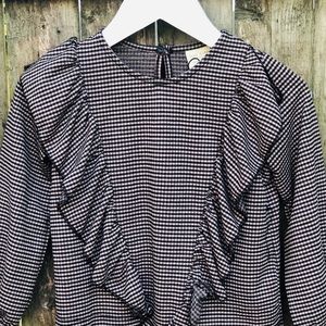 🍒🌹🍓🌸Zara girls ruffles plaid blouse 🌺🍎🌹🍒